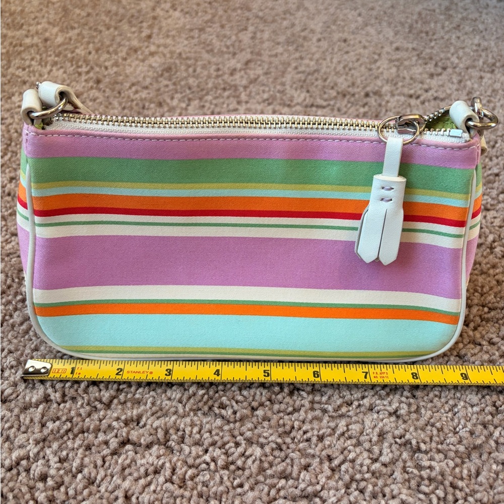 Vintage Y2K Coach F10802 Colorful Stripe Rare Small Purse | Excellent Condition - Picture 8 of 9
